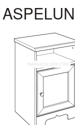 IKEA ASPELUND BEDSIDE TABLE 14X14