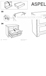 IKEA ASPELUND CHEST/2DRAWERS 34X31