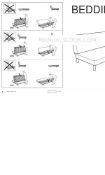 IKEA BEDDINGE BED STORAGE BOX Instructions