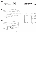 IKEA BESTÅ JÄGRA TV UNIT/CASTERS 47X24 Руководство по эксплуатации