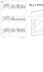 IKEA BILLY BYOM GLASS DOOR FOR HEIGHT EXT 지침