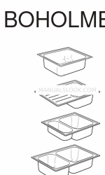 IKEA BOHOLMEN 2 BOWL INSET SINK 30X20 Manual de instrucciones