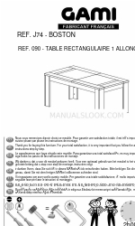 Gami BOSTON J74 Manual de instruções de montagem