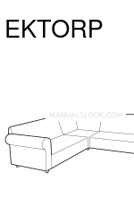 IKEA EKTORP CORNER SOFA FRAME 2+2 Інструкція