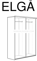 IKEA ELGA WARDROBE FRAME 57X23X80 Manual de instrucciones