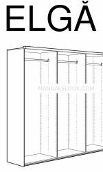 IKEA ELGA WARDROBE FRAME 85X23X80