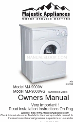 Majestic Appliances MJ-9000V Owner's Manual