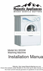 Majestic Appliances MJ-9200W Installation Manual