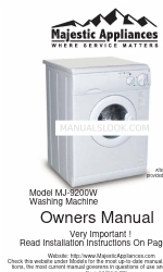 Majestic Appliances MJ-9200W Owner's Manual