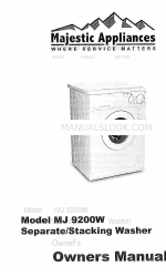 Majestic Appliances MJ-9200W Owner's Manual