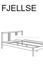 IKEA FJELLSE BED FRAME FU/DBL Petunjuk Manual