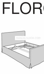 IKEA FLORO BED FRAME FULL, QUEEN & KING Petunjuk Manual