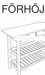 IKEA FORHOJA KITCHEN CART 39 3/8X16 7/8