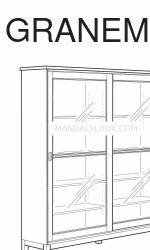 IKEA GRANEMO GLASS-DOOR CABINET 63X68 1/2