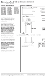 KitchenAid KSSS48FTX - 29.9 cu. Ft Specification Sheet