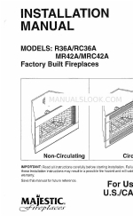 Majestic fireplaces R36A Руководство по установке