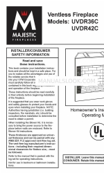 Majestic fireplaces UVDR42C ホームオーナーズ・インストレーション＆オペレーティング・マニュアル