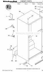 KitchenAid KTRC22EKBL00 Список деталей