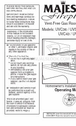 Majestic fireplaces UVS43 Homeowner's Installation And Operating Manual