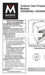 Majestic fireplaces ODGSR36ARP Instrukcja instalacji i obsługi dla właściciela domu