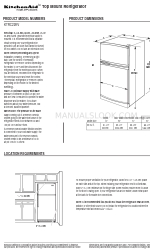 KitchenAid KTRC22KV 寸法マニュアル