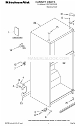 KitchenAid KTRC22KVSS - 21.7 cu. Ft. Top-Freezer Refrigerator Teileliste