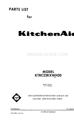 KitchenAid KTRC22KXAL20 부품 목록