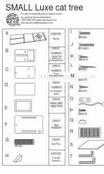Majestic Pet Small Luxe Cat Tree Montage-instructies