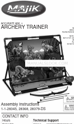 Majik Accurate Aim Archery Trainer Montaj Talimatları Kılavuzu