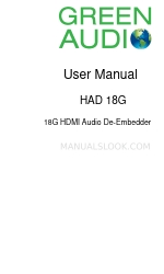 Green Audio HAD 18G Manual del usuario