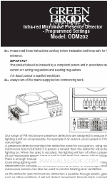 Green Brook Orion ODM202 Manual