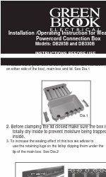 Green Brook DB285B Instructions Before Use