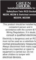 Green Brook M22W Installation Instructions