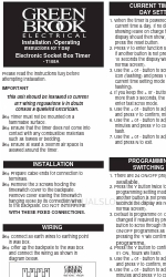 Green Brook T108A Instructions d'installation et d'utilisation