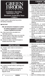 Green Brook T108A-C Instrucciones de instalación y funcionamiento