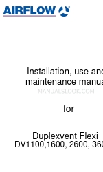 Airflow Duplexvent Flexi DV 2600 Installation, Use And Maintenance Manual