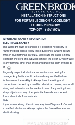 Green Brook TXP400Y Instructions d'installation