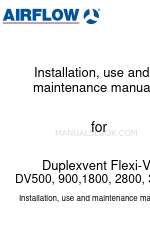 Airflow Duplexvent Flexi-V DV500 Manuale di istruzioni per l'installazione, l'uso e la manutenzione