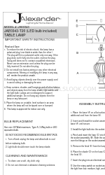 JALEXANDER JAE0343-T20 Manual rápido