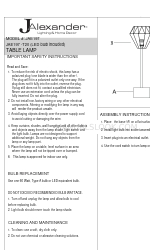 JALEXANDER JAE197 Manual