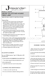 JALEXANDER JAE298 Assembly Instructions