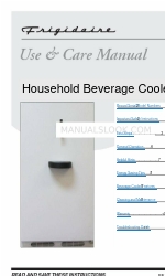 Frigidaire Beverage Center Refrigerator 取扱説明書