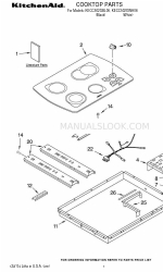 KitchenAid KECC502GWH06 Liste des pièces