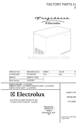 Frigidaire FFC05K3CW Katalog Suku Cadang Pabrik