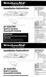 KitchenAid KECD805EBL0 Manual de instrucciones de instalación