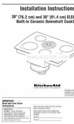 KitchenAid KECD805HBL2 Інструкція з монтажу Посібник з монтажу