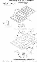 KitchenAid KFGS366VSS00 Liste des pièces