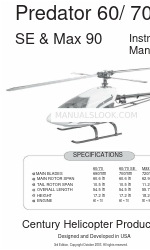 Century Helicopter Products Predator 60/70 SE Instruction Manual