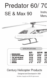 Century Helicopter Products Predator 70 Kullanım Kılavuzu