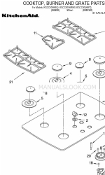 KitchenAid KGCC505HWH0 Список деталей